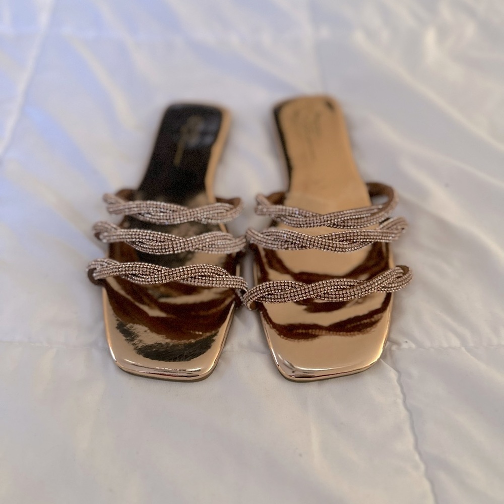 Rose Gold Fashion Nova Sandals